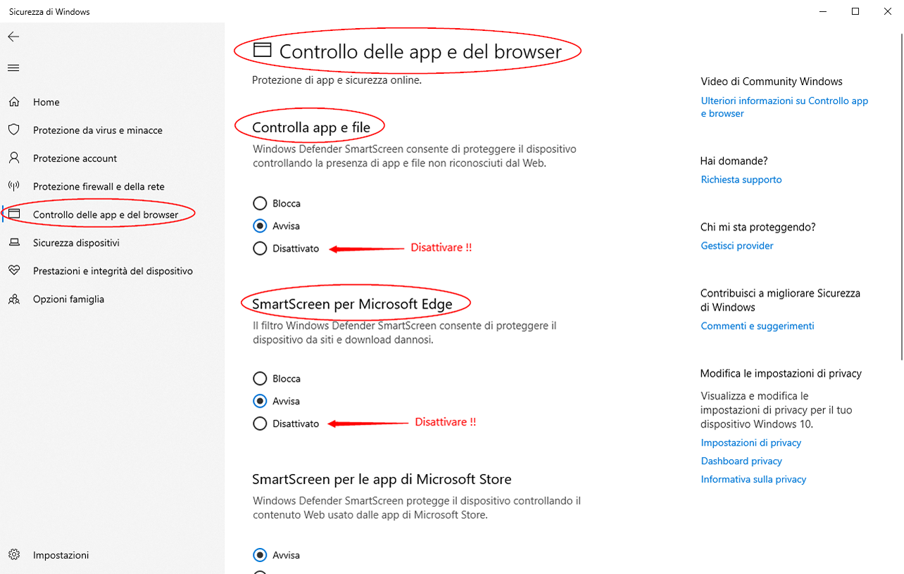 disattivazione antivirus browser windows10 1284x816