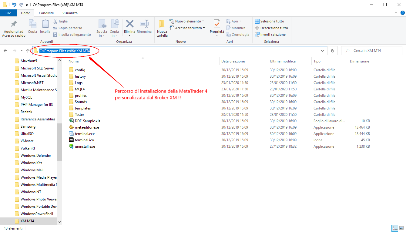 percorso installazione metatrader4xm 1339x765